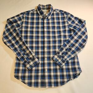 Aeropostale Men's Shirt Blue White Plaid Button Down Long Sleeve Size M/M Casual